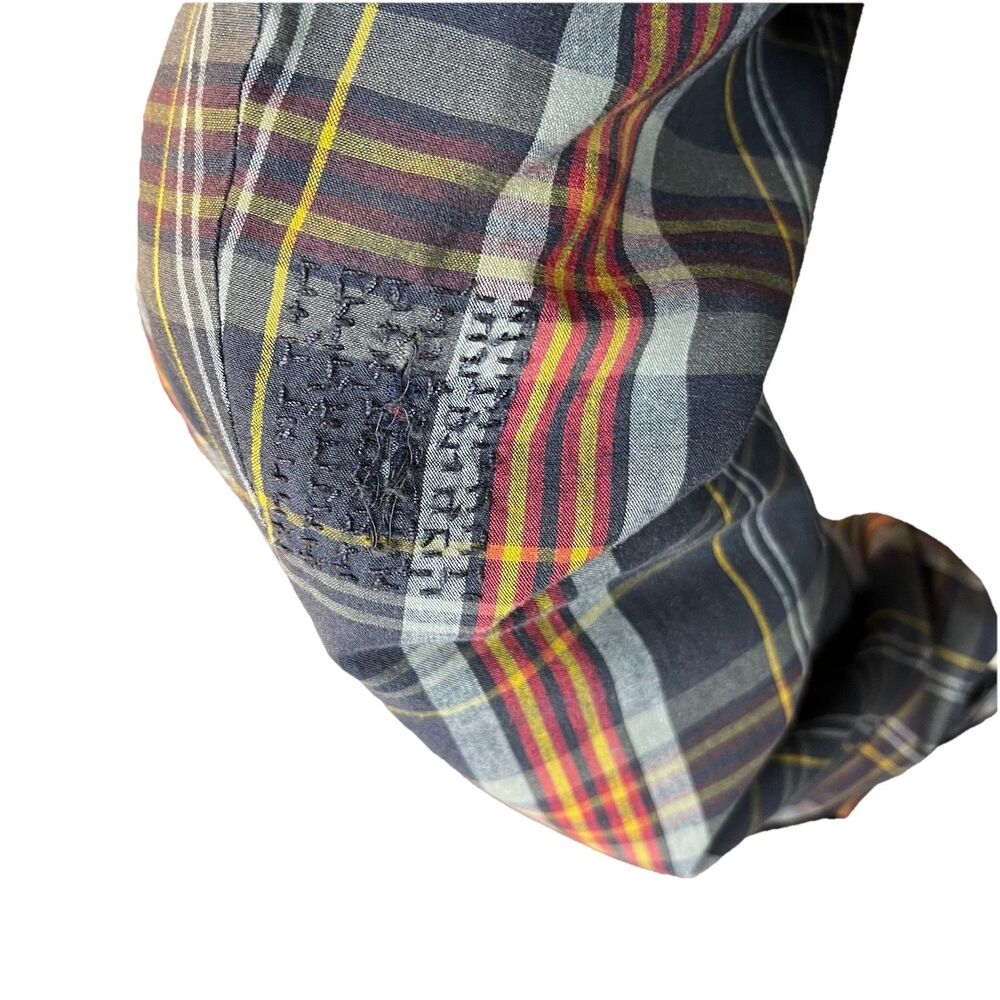 Polo Ralph Lauren Vtg 90s Distressed Madras Plaid Sport Coat Blazer 44R Preppy - Picture 12 of 16